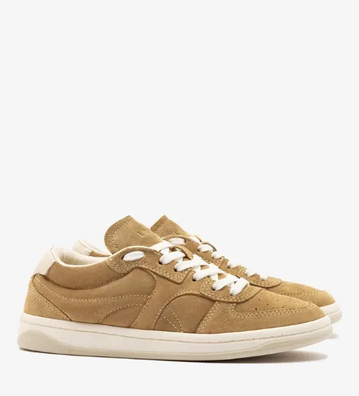 George Sneaker In Peanut Suede and Ivory Leather